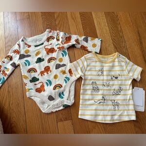 Mac & moon organic cotton brand new shirt and onesie